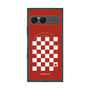 プレミアムスクエアケース with SnapMag［ Racing checkered flag Red - レーシングチェッカーフラッグ レッド ］