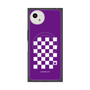 プレミアムスクエアケース with SnapMag［ Racing checkered flag Purple - レーシングチェッカーフラッグ パープル ］