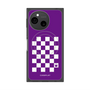 プレミアムスクエアケース with SnapMag［ Racing checkered flag Purple - レーシングチェッカーフラッグ パープル ］