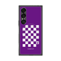 プレミアムスクエアケース with SnapMag［ Racing checkered flag Purple - レーシングチェッカーフラッグ パープル ］