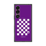 プレミアムスクエアケース with SnapMag［ Racing checkered flag Purple - レーシングチェッカーフラッグ パープル ］