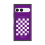 プレミアムスクエアケース with SnapMag［ Racing checkered flag Purple - レーシングチェッカーフラッグ パープル ］