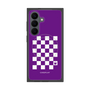 プレミアムスクエアケース with SnapMag［ Racing checkered flag Purple - レーシングチェッカーフラッグ パープル ］