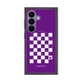 プレミアムスクエアケース with SnapMag［ Racing checkered flag Purple - レーシングチェッカーフラッグ パープル ］