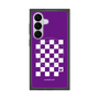 プレミアムスクエアケース with SnapMag［ Racing checkered flag Purple - レーシングチェッカーフラッグ パープル ］
