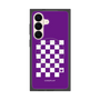 プレミアムスクエアケース with SnapMag［ Racing checkered flag Purple - レーシングチェッカーフラッグ パープル ］