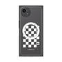 プレミアムスクエアケース with SnapMag［ Racing checkered flag White - レーシングチェッカーフラッグ ホワイト ］