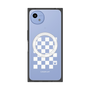 プレミアムスクエアケース with SnapMag［ Racing checkered flag White - レーシングチェッカーフラッグ ホワイト ］