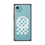 プレミアムスクエアケース with SnapMag［ Racing checkered flag White - レーシングチェッカーフラッグ ホワイト ］