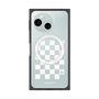 プレミアムスクエアケース with SnapMag［ Racing checkered flag White - レーシングチェッカーフラッグ ホワイト ］