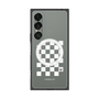 プレミアムスクエアケース with SnapMag［ Racing checkered flag White - レーシングチェッカーフラッグ ホワイト ］