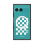 プレミアムスクエアケース with SnapMag［ Racing checkered flag White - レーシングチェッカーフラッグ ホワイト ］