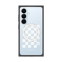 プレミアムスクエアケース with SnapMag［ Racing checkered flag White - レーシングチェッカーフラッグ ホワイト ］