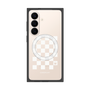 プレミアムスクエアケース with SnapMag［ Racing checkered flag White - レーシングチェッカーフラッグ ホワイト ］