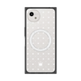 プレミアムスクエアケース with SnapMag［ CASEPLAY Crown dots White - ケースプレイ・クラウン・ドッツ ホワイト ］