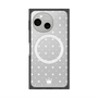 プレミアムスクエアケース with SnapMag［ CASEPLAY Crown dots White - ケースプレイ・クラウン・ドッツ ホワイト ］