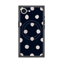 プレミアムスクエアケース with SnapMag［ 水彩ドット・レトロカラー - Navy ］