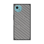 プレミアムスクエアケース with SnapMag［ Small Stripe - Gray × Black ］