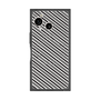 プレミアムスクエアケース with SnapMag［ Small Stripe - Gray × Black ］