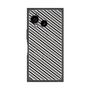 プレミアムスクエアケース with SnapMag［ Small Stripe - Gray × Black ］