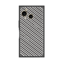 プレミアムスクエアケース with SnapMag［ Small Stripe - Gray × Black ］