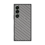 プレミアムスクエアケース with SnapMag［ Small Stripe - Gray × Black ］