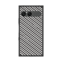プレミアムスクエアケース with SnapMag［ Small Stripe - Gray × Black ］