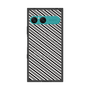 プレミアムスクエアケース with SnapMag［ Small Stripe - Gray × Black ］