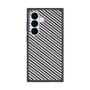 プレミアムスクエアケース with SnapMag［ Small Stripe - Gray × Black ］