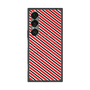 プレミアムスクエアケース with SnapMag［ Small Stripe - Red × Black ］