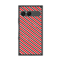 プレミアムスクエアケース with SnapMag［ Small Stripe - Red × Black ］