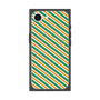 プレミアムスクエアケース with SnapMag［ Small Stripe - Green × Orange ］