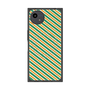 プレミアムスクエアケース with SnapMag［ Small Stripe - Green × Orange ］