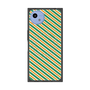 プレミアムスクエアケース with SnapMag［ Small Stripe - Green × Orange ］