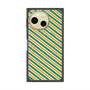 プレミアムスクエアケース with SnapMag［ Small Stripe - Green × Orange ］
