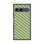 プレミアムスクエアケース with SnapMag［ Small Stripe - Green × Orange ］