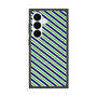 プレミアムスクエアケース with SnapMag［ Small Stripe - Navy × Green ］