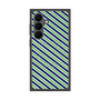 プレミアムスクエアケース with SnapMag［ Small Stripe - Navy × Green ］