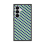プレミアムスクエアケース with SnapMag［ Small Stripe - Navy × Green ］