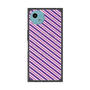 プレミアムスクエアケース with SnapMag［ Small Stripe - Purple × Pink ］