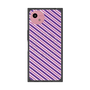 プレミアムスクエアケース with SnapMag［ Small Stripe - Purple × Pink ］