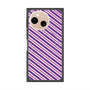 プレミアムスクエアケース with SnapMag［ Small Stripe - Purple × Pink ］
