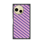 プレミアムスクエアケース with SnapMag［ Small Stripe - Purple × Pink ］