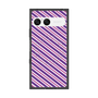 プレミアムスクエアケース with SnapMag［ Small Stripe - Purple × Pink ］