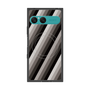 プレミアムスクエアケース with SnapMag［ Middle Stripe - Black ］