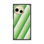 プレミアムスクエアケース with SnapMag［ Middle Stripe - Green ］