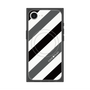 プレミアムスクエアケース with SnapMag［ Big Stripe - Black × Gray ］