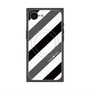 プレミアムスクエアケース with SnapMag［ Big Stripe - Black × Gray ］