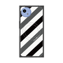 プレミアムスクエアケース with SnapMag［ Big Stripe - Black × Gray ］
