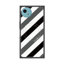 プレミアムスクエアケース with SnapMag［ Big Stripe - Black × Gray ］